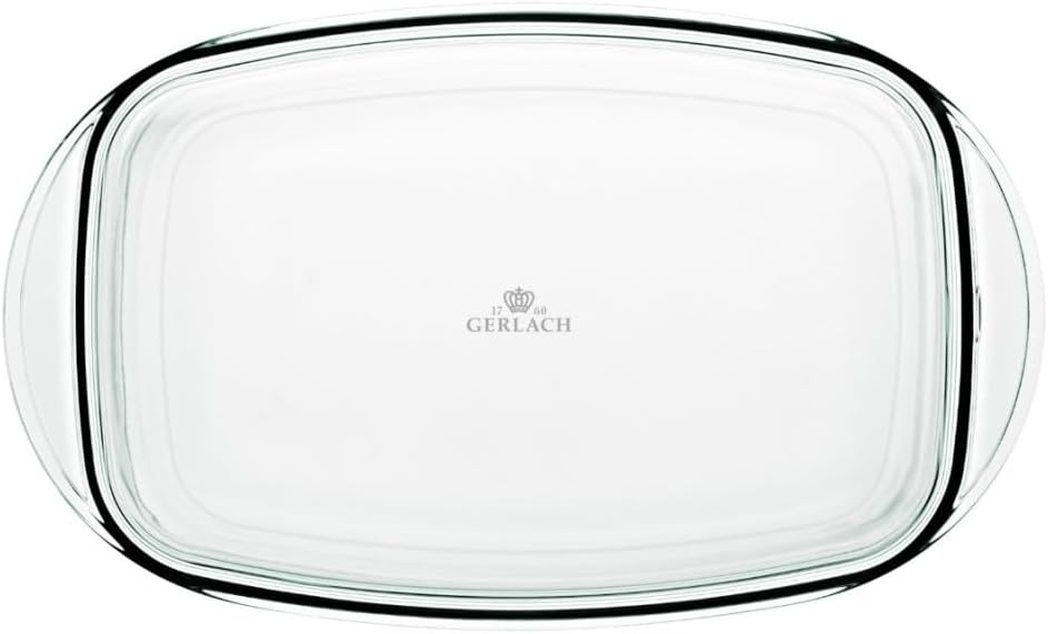Gerlach 1760 Ovenschaal met Deksel - 4.5 Liter - Rechthoekig 27 x 18 cm - Hittebestendig Glas - Transparant