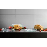 Gerlach 1760 Ovenschaal met Deksel - 4.5 Liter - Rechthoekig 27 x 18 cm - Hittebestendig Glas - Transparant
