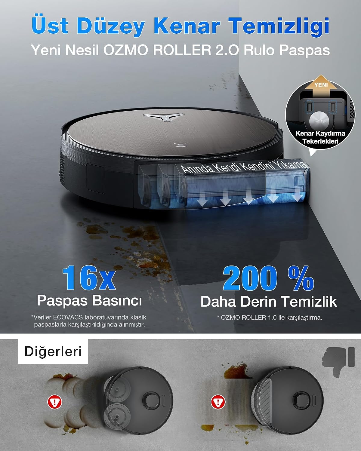 ECOVACS X11 OMNICYCLONE Robotstofzuiger met dweilfunctie – 19500 Pa – Zwart