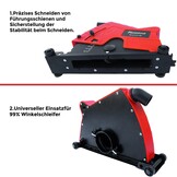 ANZTOOL 230 mm Stofafzuigkap voor Haakse Slijper – Universeel voor Doorslijpen & Sleuvenfrezen, Gereedschapsloze Verstelling
