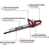 Einhell Accu Heggenschaar GE-CH 18/60 Li - 60 cm - Rood - Exclusief Accu en Lader