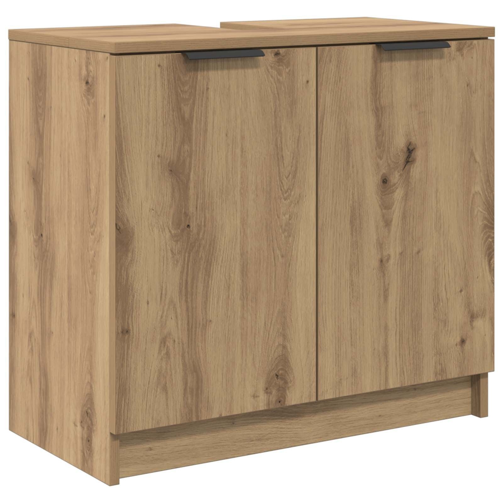 vidaXL Badkamer Kast Artisan Eiken 64,5 x 33,5 x 59 cm Bewerkt hout