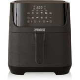 Princess Digitale Heteluchtfriteuse 6,5 L met Uitneembare Verdeler, 12 Programma’s, Touchscreen, Tot 60% Energiebesparing, Olievrij Frituren, voor 1,5 kg Friet, Zwart, 182061 - Maat 6.5 liters