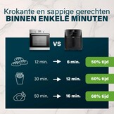 Princess Digitale Heteluchtfriteuse 6,5 L met Uitneembare Verdeler, 12 Programma’s, Touchscreen, Tot 60% Energiebesparing, Olievrij Frituren, voor 1,5 kg Friet, Zwart, 182061 - Maat 6.5 liters