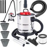 LEHMANN Haddo Industriële Stofzuiger 2000 Watt - 20 Liter - Aszuiger - Zilver