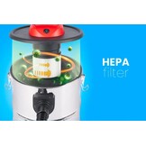 LEHMANN Haddo Industriële Stofzuiger 2000 Watt - 20 Liter - Aszuiger - Zilver