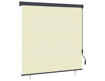 vidaXL Rolgordijn Crèmekleurig 180 x 250 cm Stof en Aluminium