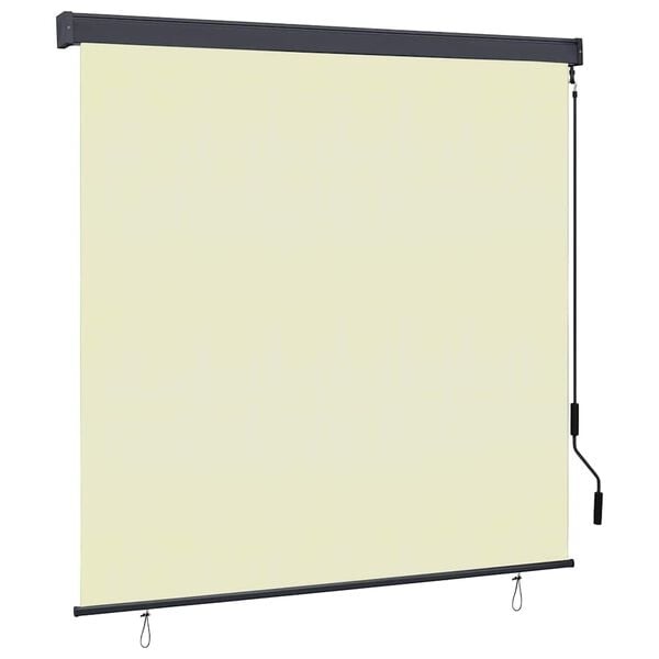 vidaXL Rolgordijn Crèmekleurig 180 x 250 cm Stof en Aluminium