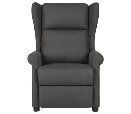 vidaXL Fauteuil verstelbaar stof donkergrijs