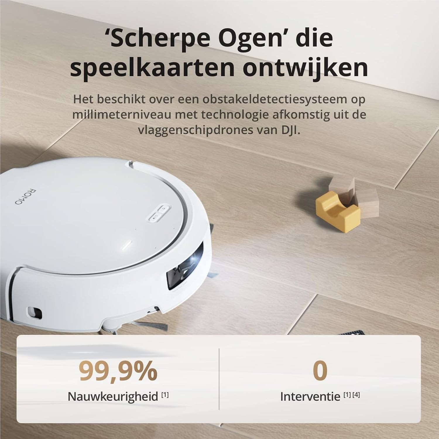 DJI ROMO S Robotstofzuiger en mop, sensoren op droneniveau