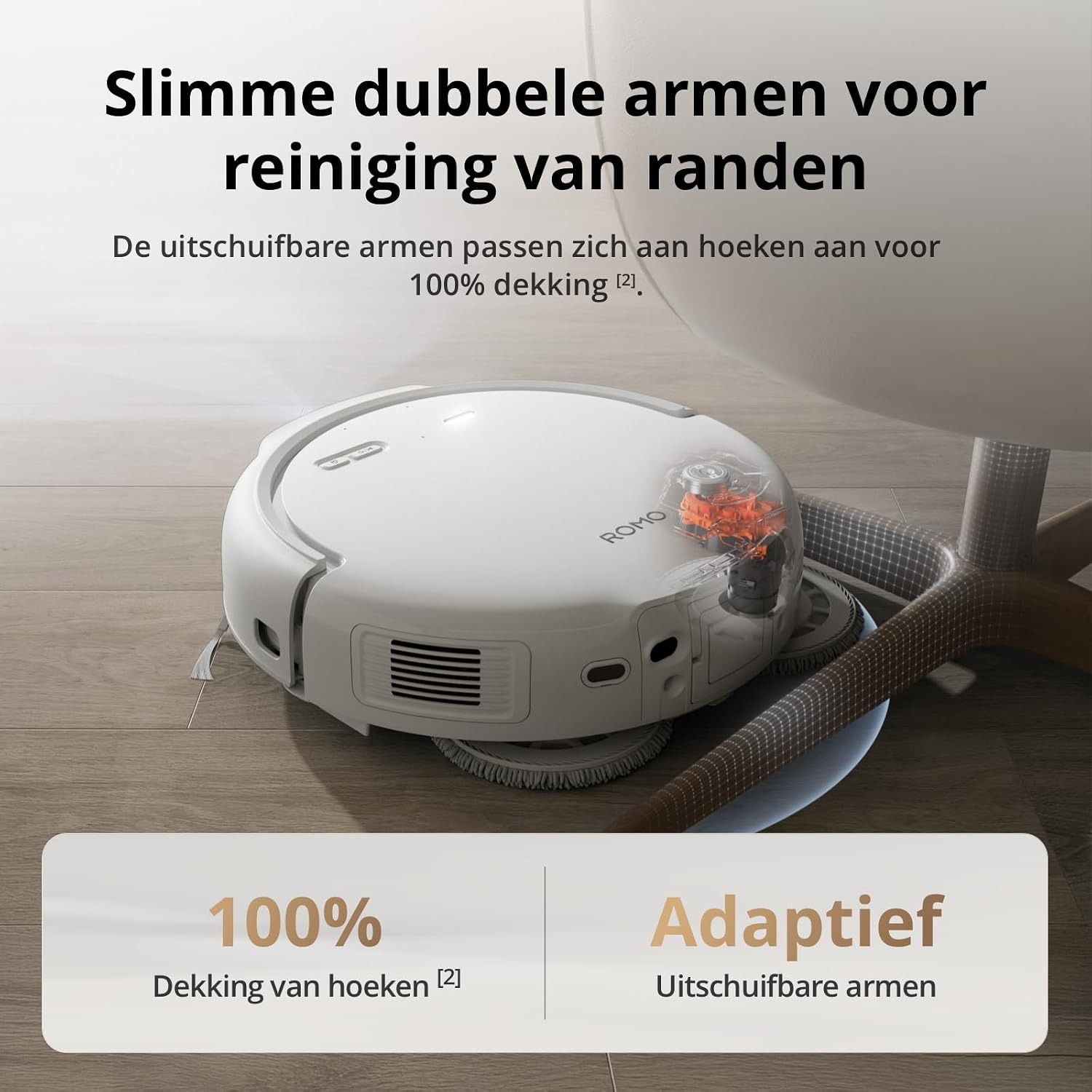 DJI ROMO S Robotstofzuiger en mop, sensoren op droneniveau