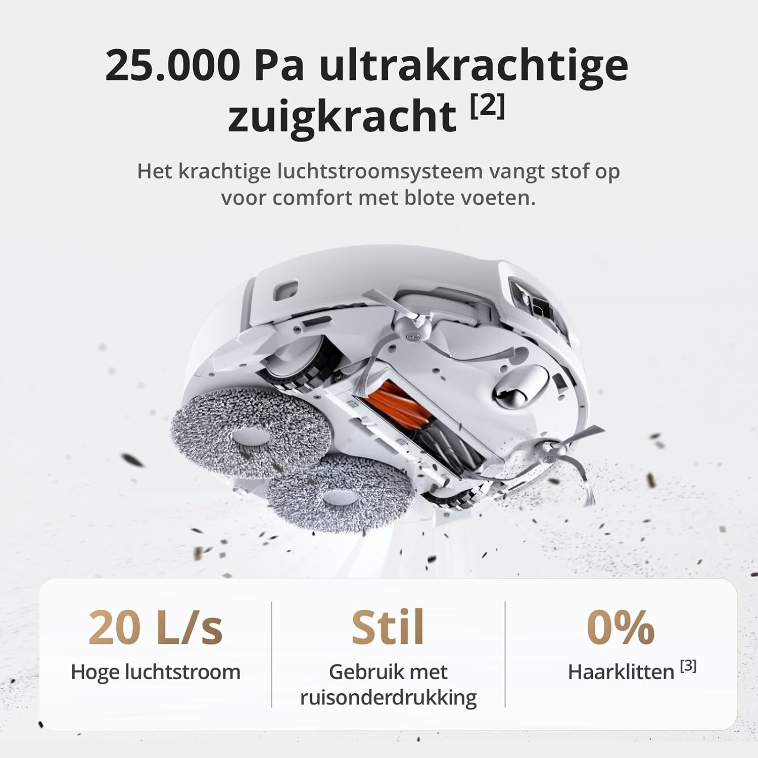 DJI ROMO S Robotstofzuiger en mop, sensoren op droneniveau