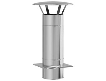 vidaXL Schouw Verlenging Zilver 35 x 35 x 65 cm Roestvrij staal