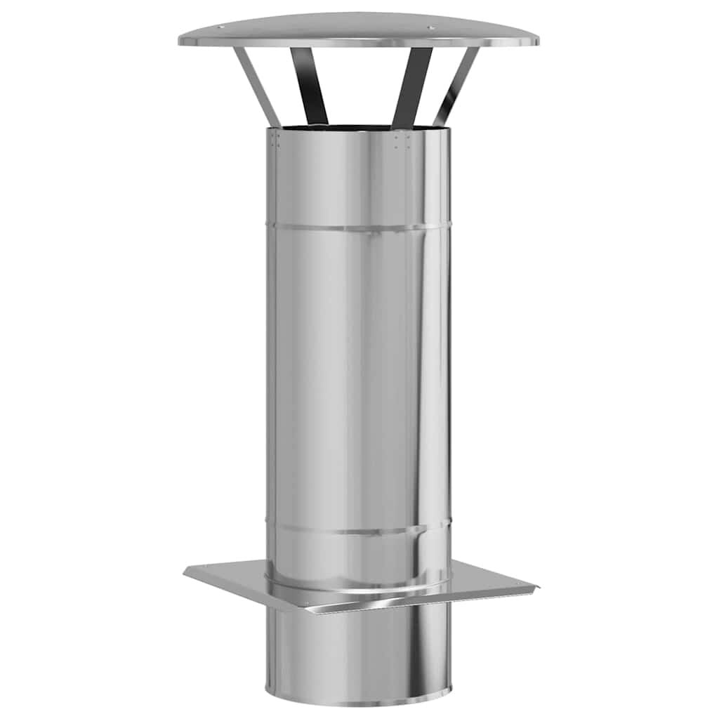 vidaXL Schouw Verlenging Zilver 35 x 35 x 65 cm Roestvrij staal