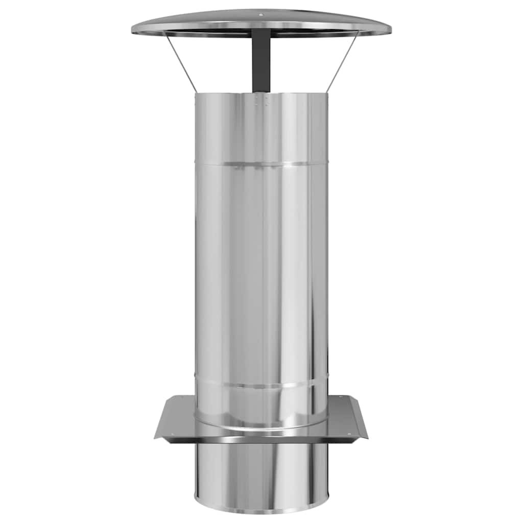 vidaXL Schouw Verlenging Zilver 35 x 35 x 65 cm Roestvrij staal