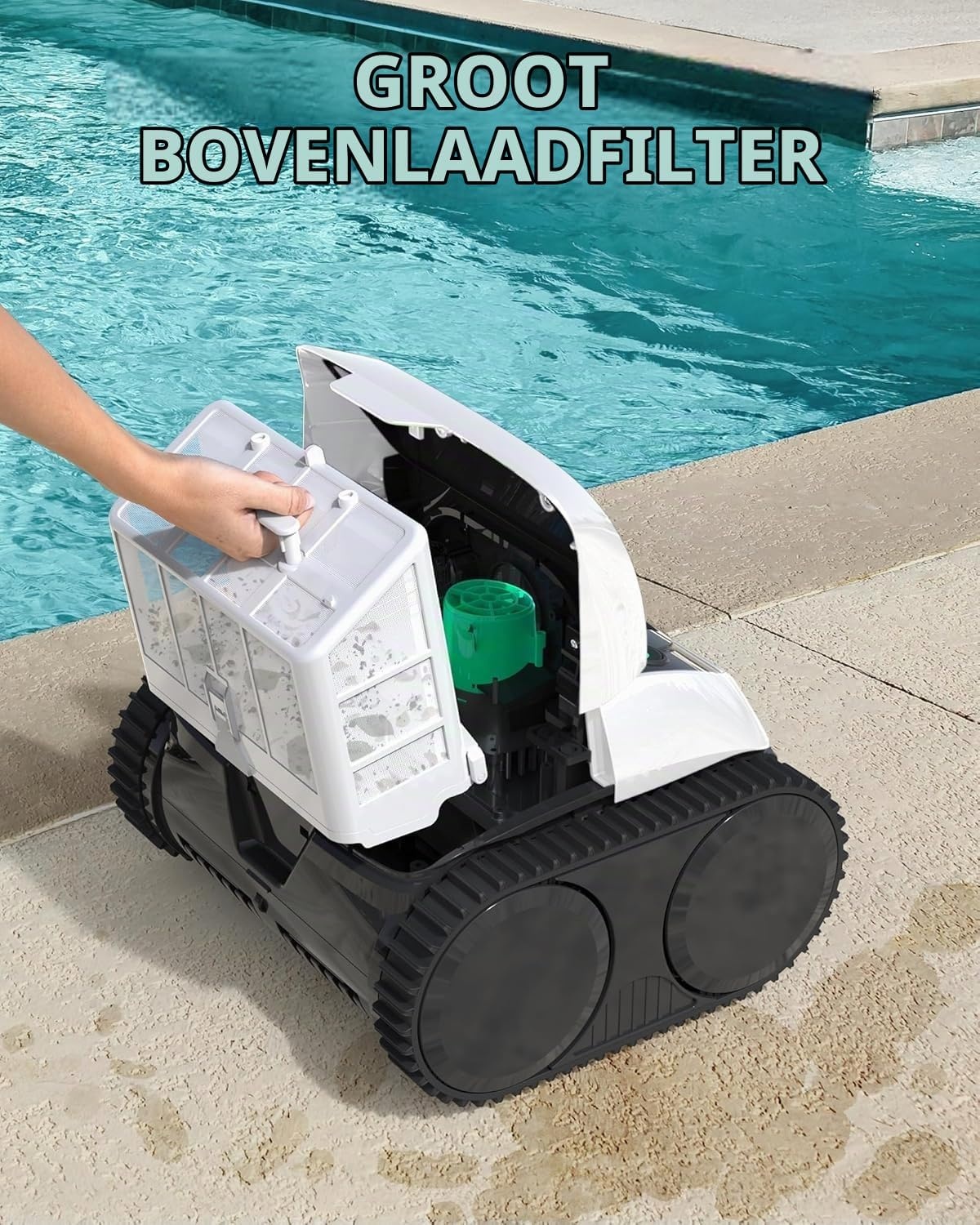 WYBOT C1 Zwembadrobot Wit - Draadloos - Voor zwembaden tot 150 m2