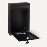 Amazon Basics afsluitbare brievenbus voor wandmontage gegalvaniseerd staal, 32.5cm H x 21.5cm W x 9.0cm D, zwart