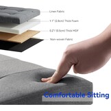 BRIAN & DANY Opvouwbare Hocker met Opbergruimte - Donkergrijs - 76 x 38 x 38 cm