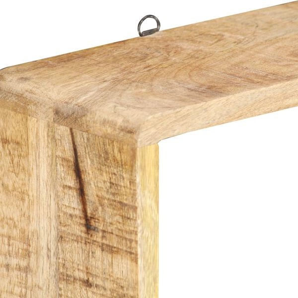 vidaXL 3-delige Wandschappenset kubus massief mangohout