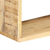 vidaXL 3-delige Wandschappenset kubus massief mangohout