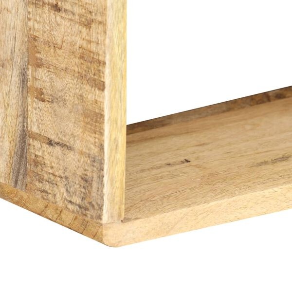 vidaXL 3-delige Wandschappenset kubus massief mangohout