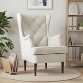 vidaXL Fauteuil Crèmekleurig Fluweel