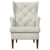 vidaXL Fauteuil Crèmekleurig Fluweel