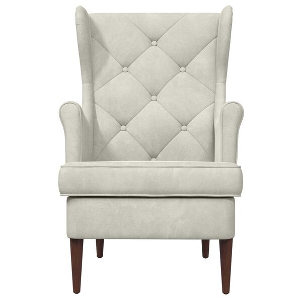 vidaXL Fauteuil Crèmekleurig Fluweel