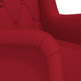 vidaXL Fauteuil met massief rubberwood poten fluweel wijnrood