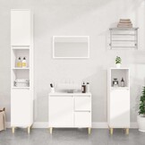 Badkamerkast Wit 30x30x190cm - 24% Korting