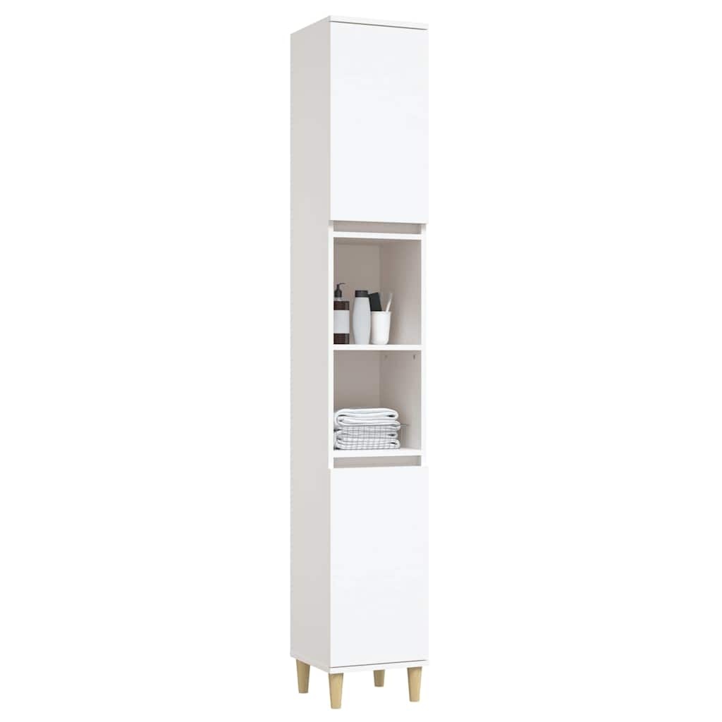 Badkamerkast Wit 30x30x190cm - 24% Korting