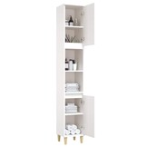 Badkamerkast Wit 30x30x190cm - 24% Korting
