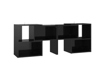 vidaXL Tv-meubel 104x30x52 cm bewerkt hout hoogglans zwart