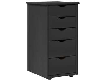 vidaXL Kast 34 x 39 x 61,5 cm Massief Vurenhout Grijs