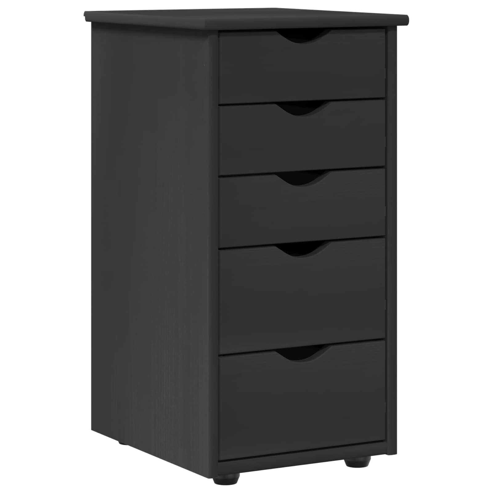 vidaXL Kast 34 x 39 x 61,5 cm Massief Vurenhout Grijs