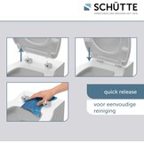 Schütte 82710 Slim, Duroplast softclose-mechanisme, deksel met snelsluiting voor eenvoudige reiniging, zitting geschikt voor alle gangbare toiletpotten, zwart, zwart