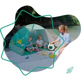 Badabulle B038205 UV-beschermingstent grote strandtent hoge bescherming tegen de zon SPF 50+ Pop-Up systeem Groën