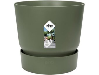Elho Greenville Round 30cm Bloempot - Blad Groen
