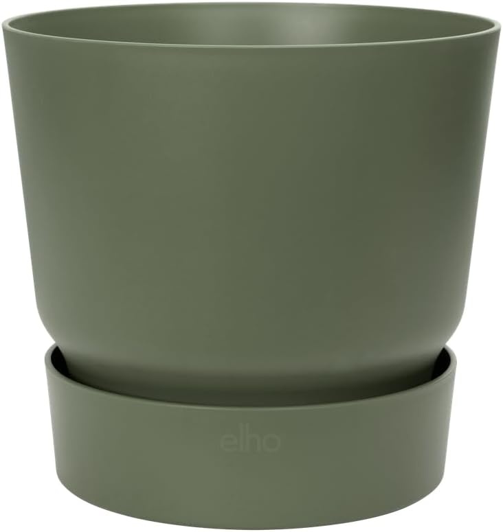 Elho Greenville Round 30cm Bloempot - Blad Groen