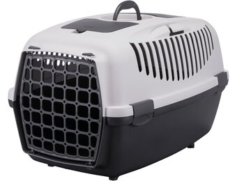 Trixie 39831 transportbox Capri 3, S: 40 × 38 × 61 cm, donkergrijs/lichtgrijs