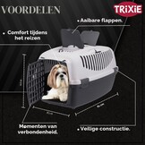 Trixie 39831 transportbox Capri 3, S: 40 × 38 × 61 cm, donkergrijs/lichtgrijs