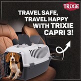 Trixie 39831 transportbox Capri 3, S: 40 × 38 × 61 cm, donkergrijs/lichtgrijs