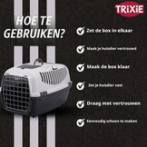 Trixie 39831 transportbox Capri 3, S: 40 × 38 × 61 cm, donkergrijs/lichtgrijs