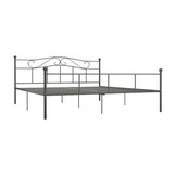 vidaXL Bedframe metaal grijs 180x200 cm