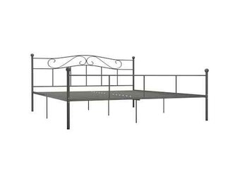 vidaXL Bedframe metaal grijs 180x200 cm