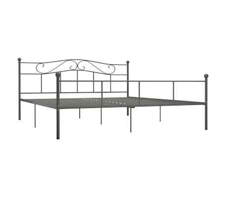 vidaXL Bedframe metaal grijs 180x200 cm