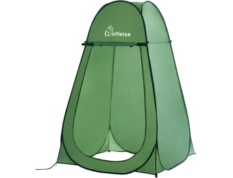 WolfWise Pop-Up Duschzelt – Kampeertent voor Douche, Toilet of Omkleden – Groen – 190 x 120 cm