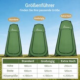 WolfWise Pop-Up Duschzelt – Kampeertent voor Douche, Toilet of Omkleden – Groen – 190 x 120 cm