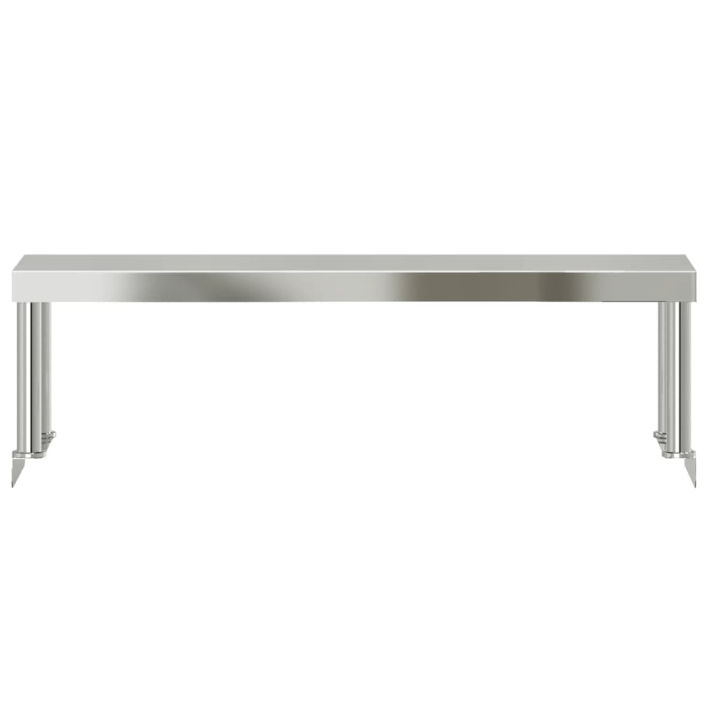 vidaXL Verhoging voor werktafel 110x30x35 cm roestvrij staal