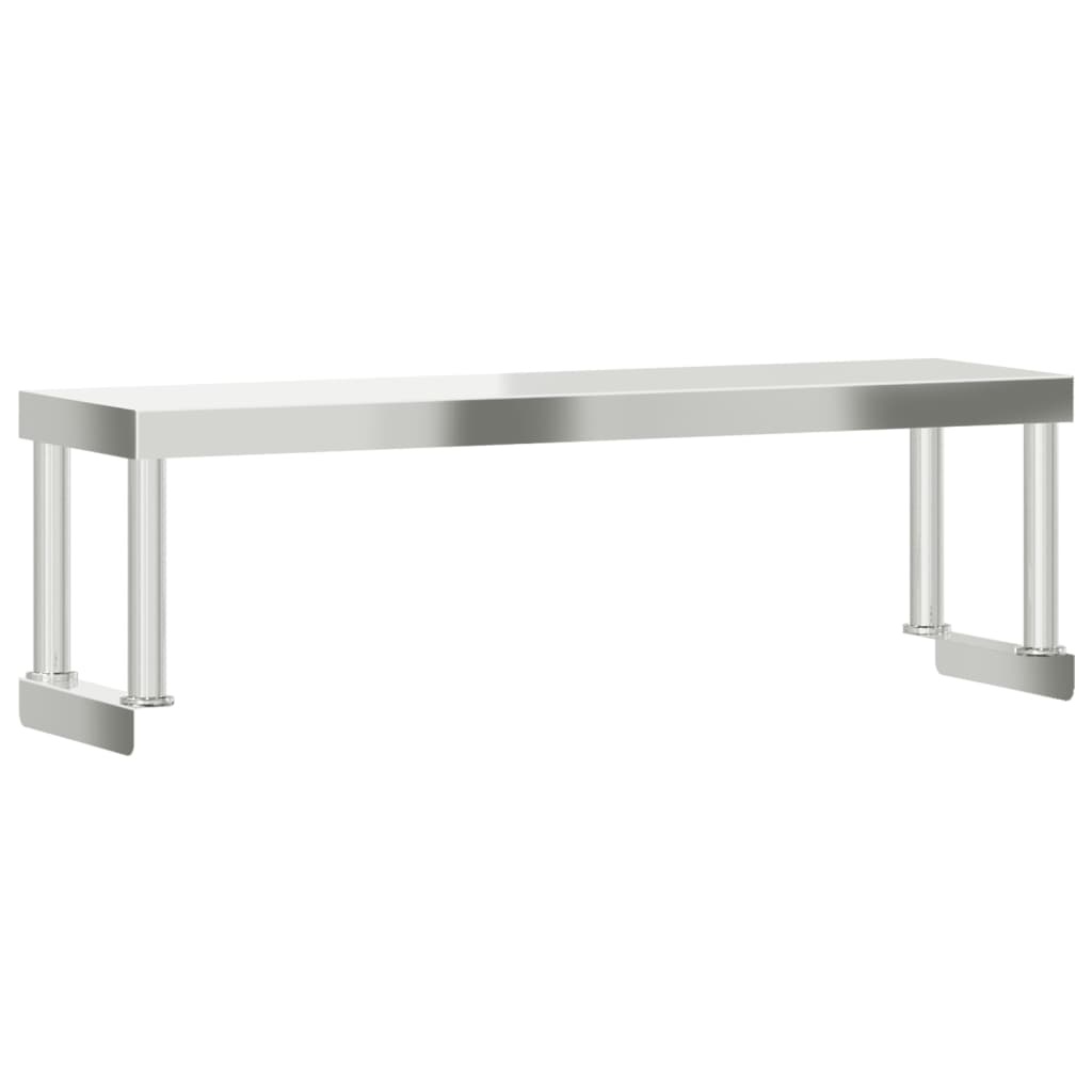vidaXL Verhoging voor werktafel 110x30x35 cm roestvrij staal